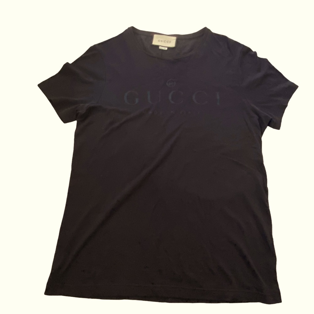 Authentic 2021 black logo Gucci tee mens M $545